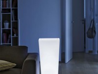 Svítící květináč KIAM pot, 35 x 35 cm - bílý - 2