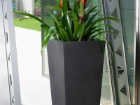 Designový květináč KIAM pot, 35 x 35 cm - hnědý - 3