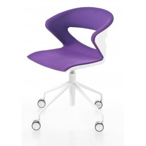 Chair KICCA 4 legs height adjustable with upholstery