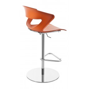 KICCA bar stool with chrome base