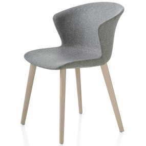 KICCA PLUS chair with wooden base