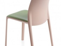 Židle KLIA s čalouněným sedákem - 3