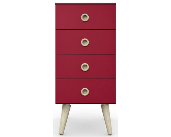 WOODY chest of drawers with four drawers