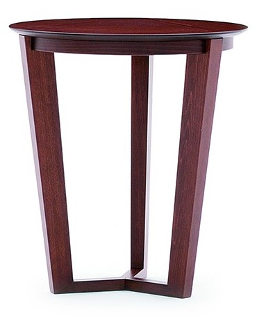 Levně MONTBEL - Konferenční stůl FLEN 901TD (v - 450 mm, Ø 500 mm, povrch desky dýha v pruzích)