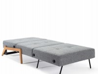 Folding armchair CUBED WOOD - grey - 3