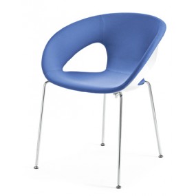 KRIZIA chair with four-legged upholstered base