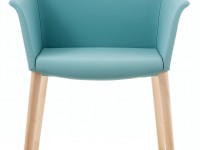 Židle KUAD s dřevěnou podnoží - 2