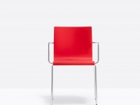 Židle KUADRA XL 2404 DS s područkami - červená - 3