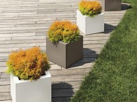 Design planter KUBE, 50 x 50 cm - black - 3