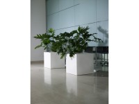 Design flowerpot KUBE, 40 x 40 cm - white - 2