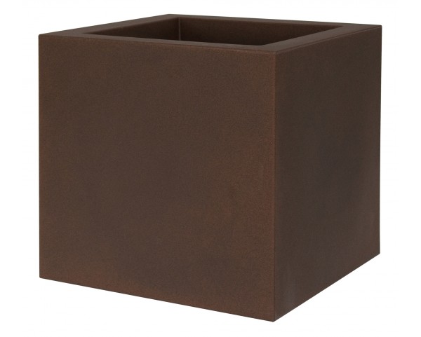 Design flowerpot KUBE, 30 x 30 cm - brown