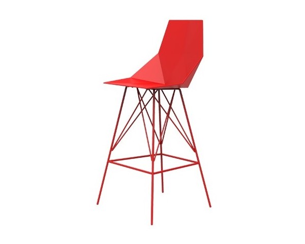 Barová židle FAZ červená - VÝPRODEJ