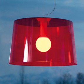 Závěsná lampa L001S/B červená - VÝPRODEJ - sleva 25%