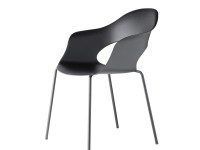 Chair LADY B - anthracite/black nickel - 2