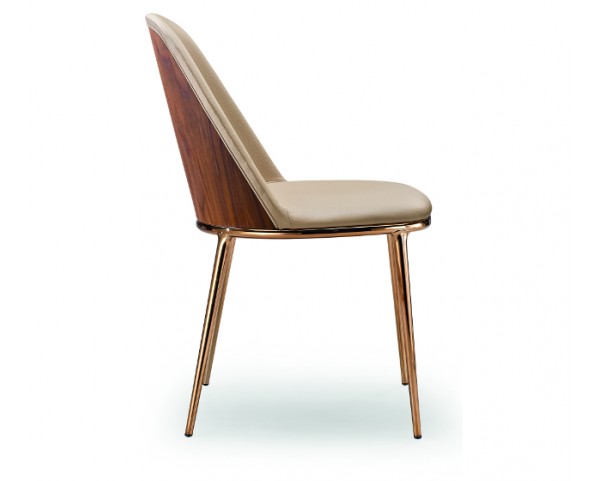 Židle Lea s dřevěnou skořepinou
