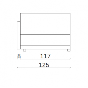 Prvek modulové sestavy Mac 125x95x85 cm levý D14346