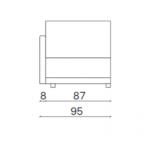 Prvek modulové sestavy Mac 95x95x85 cm levý D14344