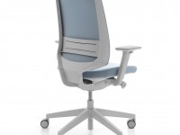 Office chair LIGHT UP 230 SFL light grey with upholstered backrest - 3