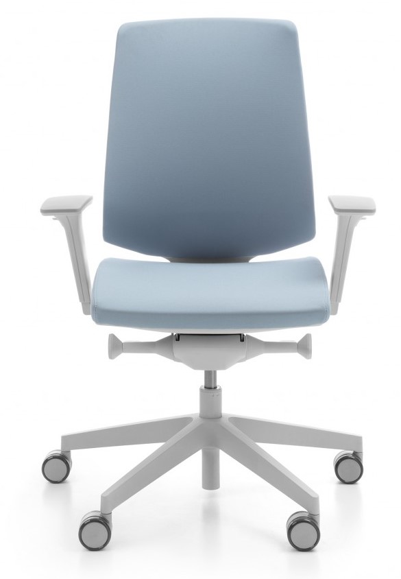 Levně ProfiM - Kancelářská židle LIGHT UP 230 SFL světle šedá s čalouněným opěrákem