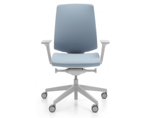 Kancelářská židle LIGHT UP 230 SFL světle šedá s čalouněným opěrákem