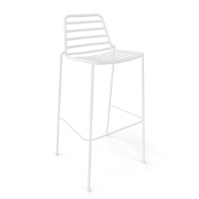 Barová stolička LINK - vysoká, biela
