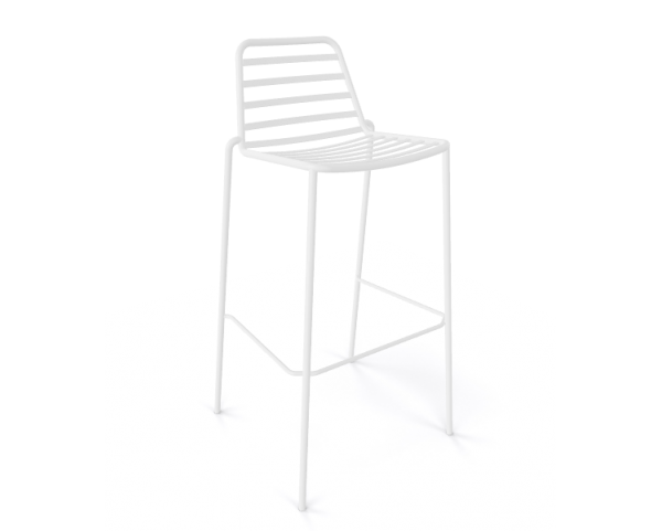 Barová židle LINK - vysoká, bílá