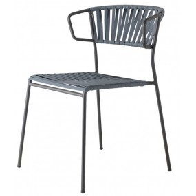 Židle LISA CLUB s područkami - šedá/antracitová