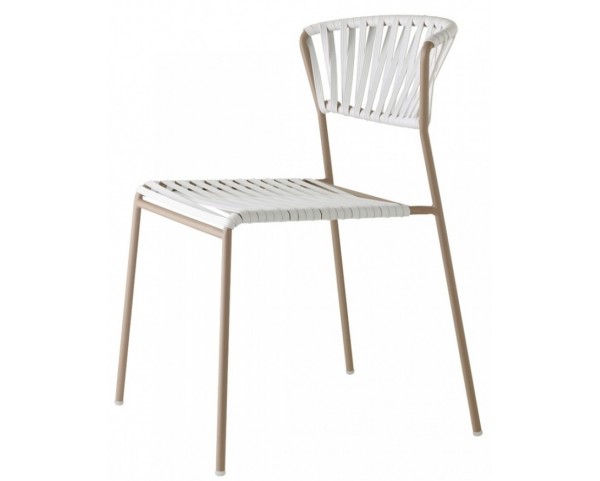 Židle LISA CLUB - bílá/béžová