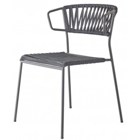 Židle LISA FILÒ s područkami - černá