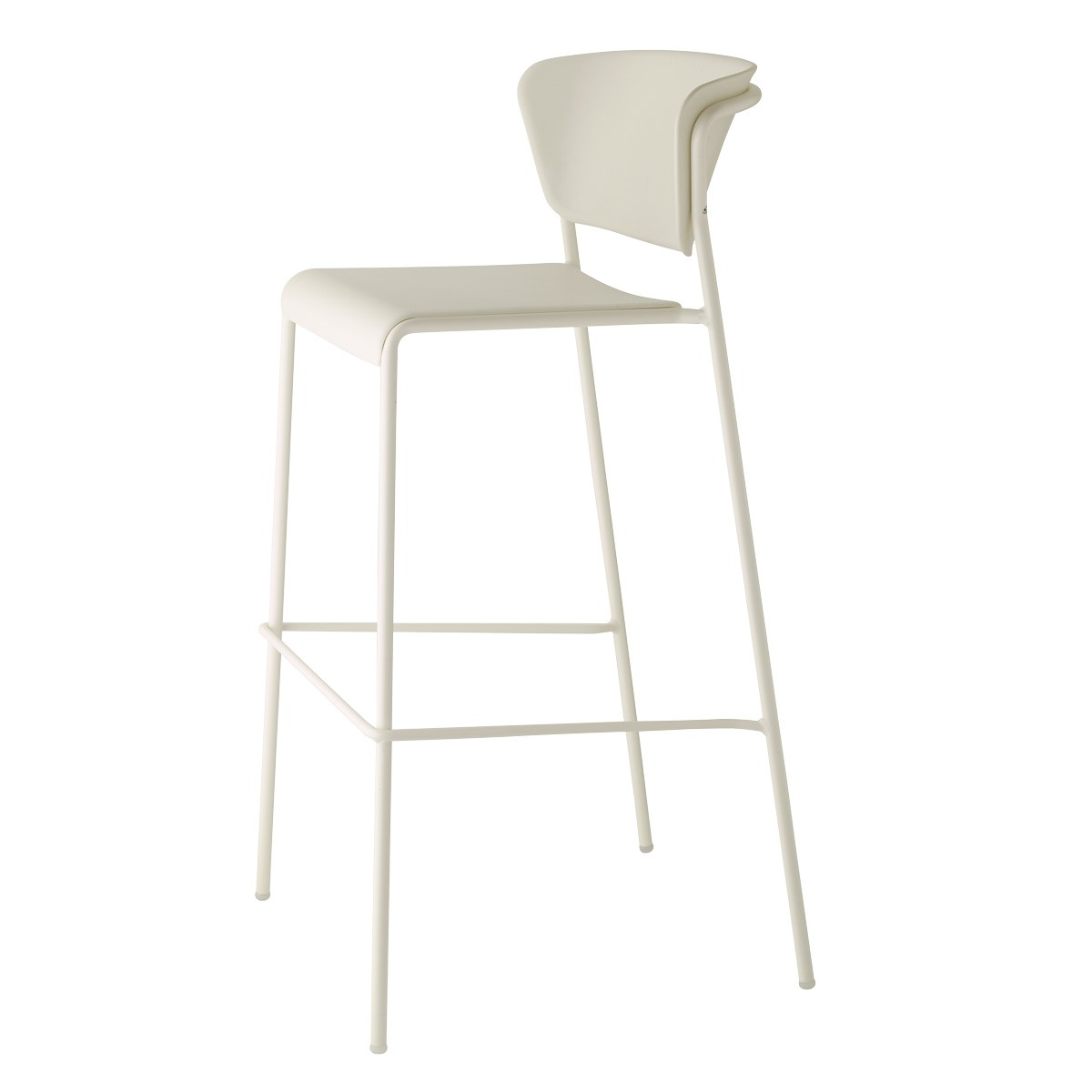 Levně SCAB - Barová židle LISA TECHNOPOLYMER vysoká - bílá