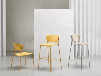 Barová židle LISA TECHNOPOLYMER vysoká - bílá - 3