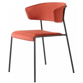 Židle LISA s područkami - červená/antracitová