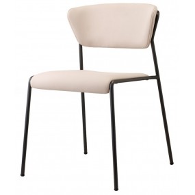 Židle LISA - béžová/černá