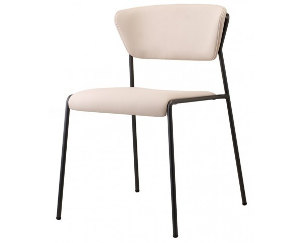 Židle LISA - béžová/černá