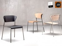 Židle LISA WOOD - buk/antracitová - 2