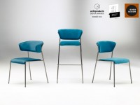 Židle LISA - béžová/černá - 2