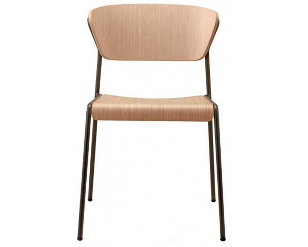 Židle LISA WOOD - buk/antracitová