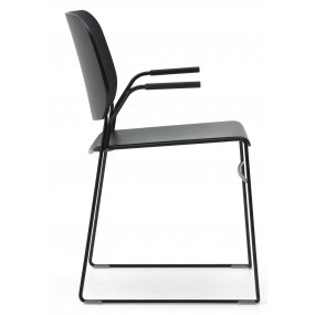 LITE chair with armrests, stackable