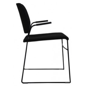 Chair LITE upholstered with armrests, stackable