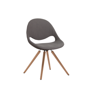 Upholstered chair LITTLE MOON with wooden base 908.32