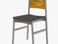 Dřevěná židle s čalouněným sedákem LOAD 643 - 3