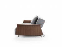 Folding sofa with armrests LONG HORN - grey - 3