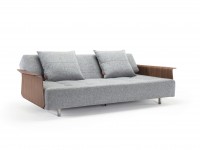 Folding sofa with armrests LONG HORN - grey - 2