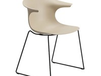 Židle LOOP MONO s ližinovou podnoží - čalouněná - 3