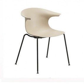 LOOP MONO chair with metal base - stackable