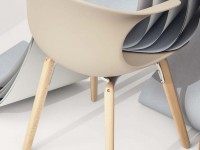 Židle LOOP MONO s dřevěnou podnoží - 3