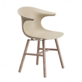 LOOP MONO RETRO chair with wooden base