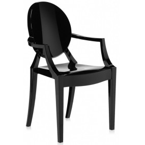 Židle Louis Ghost, černá