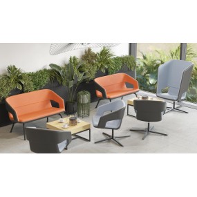 TWIST&SIT SOFT SDH100 armchair with metal base