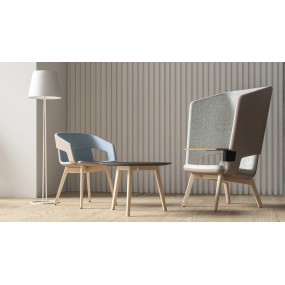 TWIST&SIT SOFT armchair SDL101 with wooden base